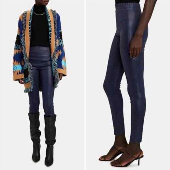 NWT L'AGENCE Rochelle High Rise Pull on Jean in Stargazer Coated Size S $ 235.00 - Picture 1 of 5